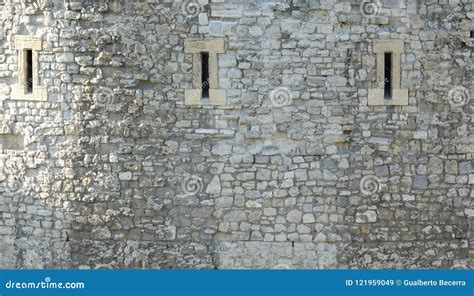 Close Up of a Medieval Castle Stone Wall Stock Image - Image of ...