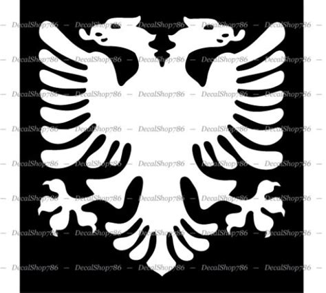 Albanian Eagle Symbol/Mascot/Coat of Arms - Vinyl Die-Cut Peel N' Stick ...