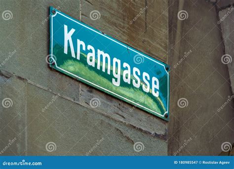 Kramgasse Retro Sign in the Old Town, Bern Editorial Photography ...