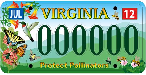 Virginia Loves Pollinators! | License plate designs, License plate, Honey bee pictures