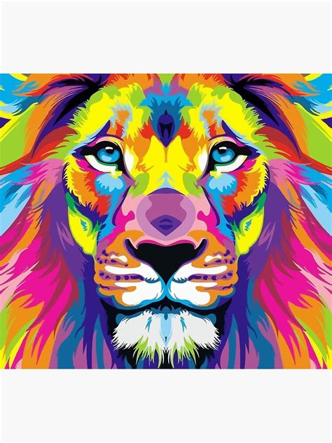 "Painted Lion" Canvas Print by Joshamawaka | Redbubble