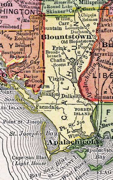 Map of Calhoun County, Florida, 1917