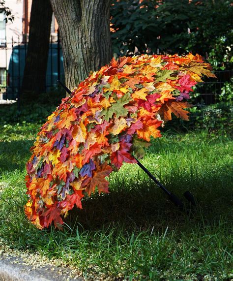 Parapluie de foliage d'automne Parapluie de feuilles | Etsy Garden ...