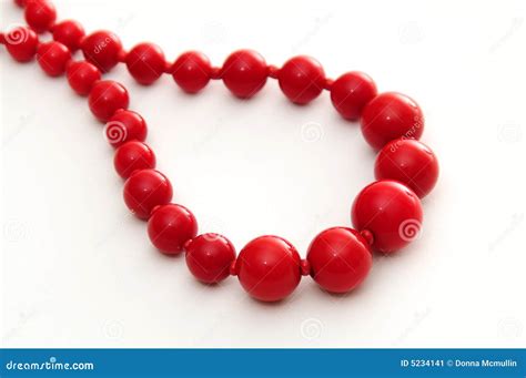 Red Bead Necklace stock image. Image of jewelery, costume - 5234141