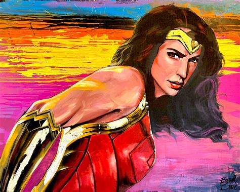 Wonder Women Original Painting - Modern Pop Art Paintings for sale by Brad Blaze