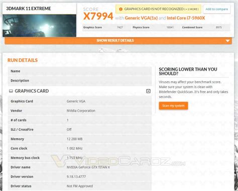 GeForce GTX TITAN-X 3DMark Benchmarks Surface