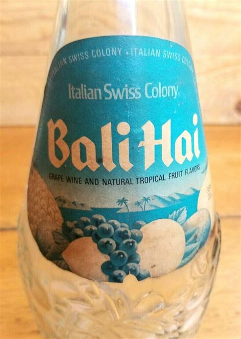 Vintage Bali Hai Grape Wine Bottle Italian Swiss Colony 11" Empty ...