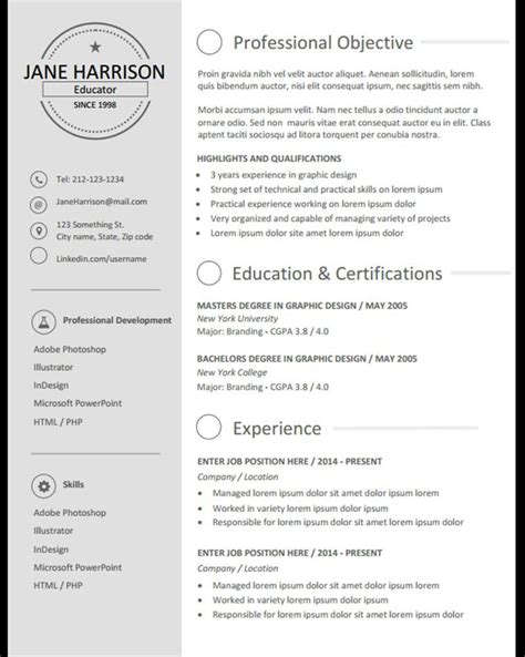 Best Resume Template To Stand Out • Invitation Template Ideas