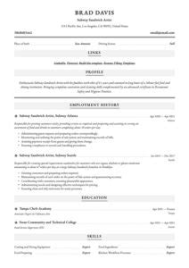 Subway Sandwich Artist Resume Examples & Guide | Free Downloads