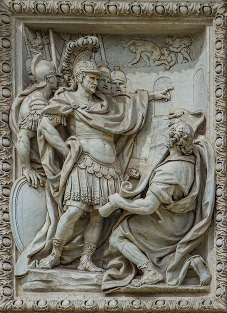 Premium Photo | Relief of marcus vipsanius agrippa viewing plans for ...