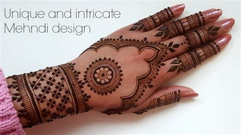 New beautiful Henna Mehndi design for top of hands - YouTube