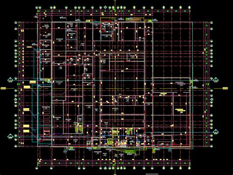 Warehouse floor layout plan in AutoCAD 2D drawing, CAD file, dwg file