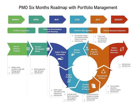 PMO Six Months Roadmap With Portfolio Management | Presentation ...