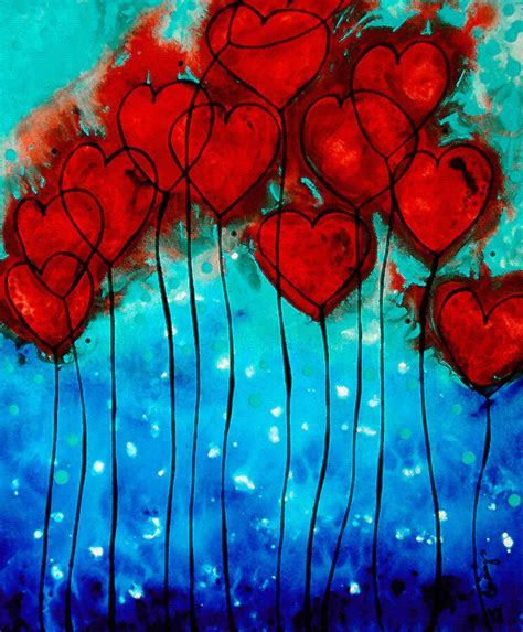 Abstract Hearts Paintings - Top Painting Ideas