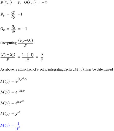 Integrating Factor Method