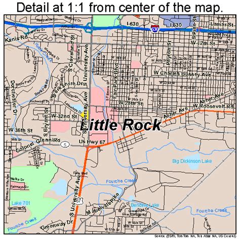 Little Rock Arkansas Street Map 0541000