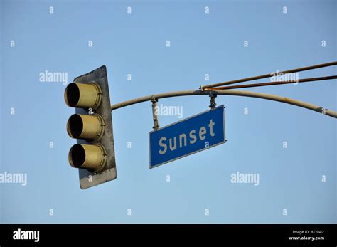 Sunset Boulevard sign, Hollywood, California, USA Stock Photo - Alamy