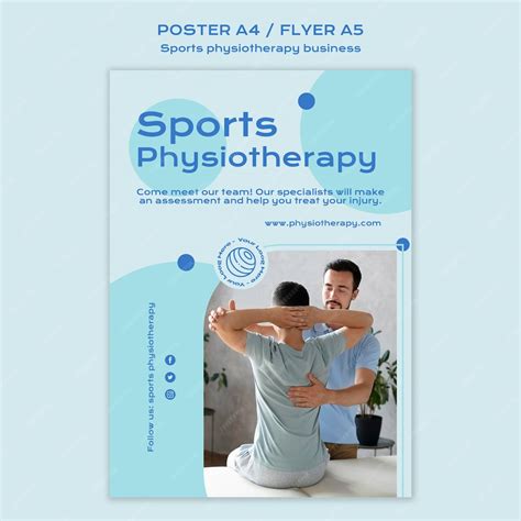 Premium PSD | Sports physiotherapy poster template