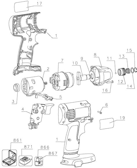 DeWALT DW054 Cordless Impact Driver Parts (Type 1) - DeWALT Impact ...