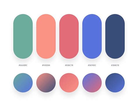 Green, orange, red, blue color schemes & gradient palettes | Gradient color design, Color ...