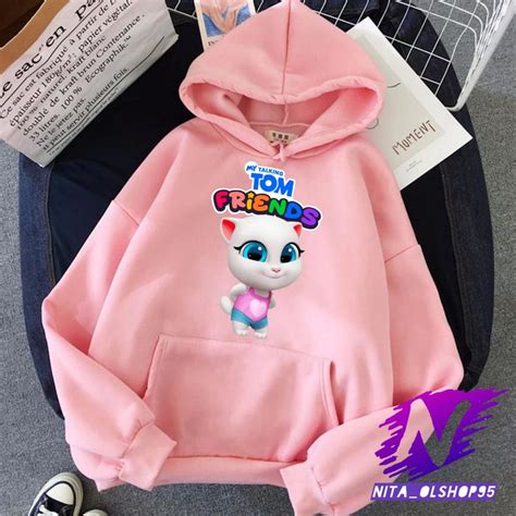 Angela sweater hoodie Kids my talking tom friends angela | Shopee ...