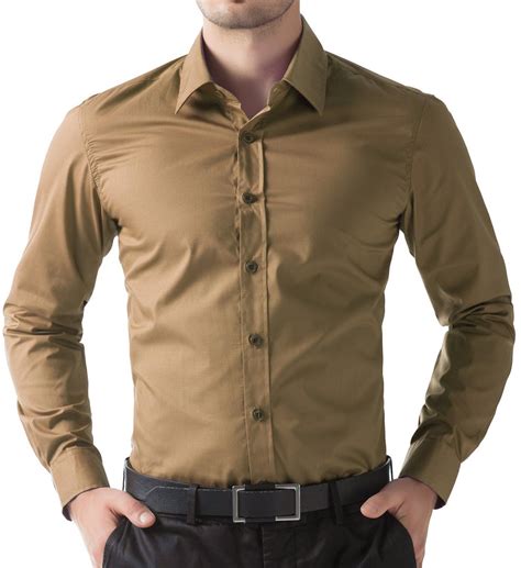 Being Fab Men's Solid Formal Brown Shirt - Buy Brown Being Fab Men's ...