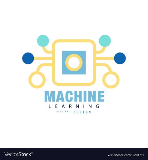 Original machine learning logo artificial Vector Image