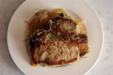 Baked Pork Chops with Apples and Sauerkraut - Everyday Eileen