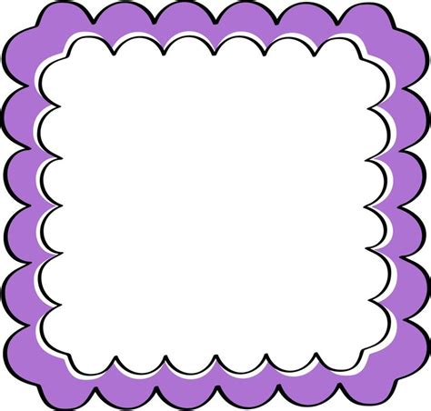 Purple Scalloped Frame - Free Clip Art Frames | Free clip art, Frame clipart, Clip art borders