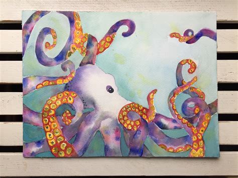 Octopus Watercolor Painting at GetDrawings | Free download