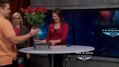 WATCH! Meteorologist Emily Sutton surprised with flowers & Valentine on live TV | KFOR.com ...