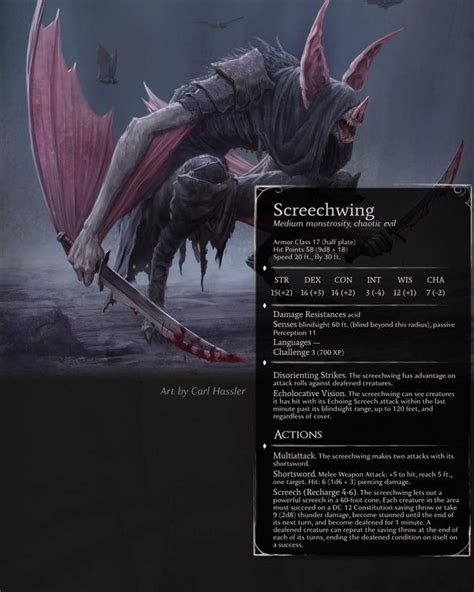 Screechwing - A Monster to Stalk your Players in the dark of the Night ...