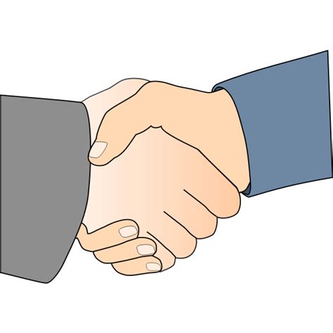 Color vector clip art of handshake | Free SVG