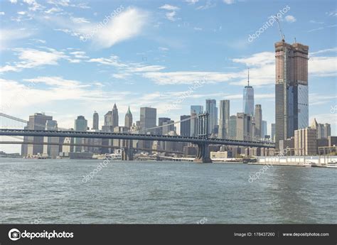 Construction Work Near Manhattan Bridge New York City – Stock Editorial ...