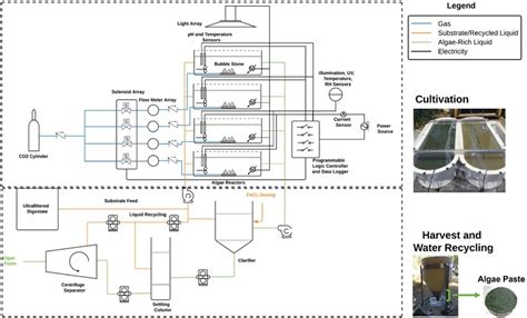 Schematic of the pilot-scale microalgae cultivation and... | Download Scientific Diagram