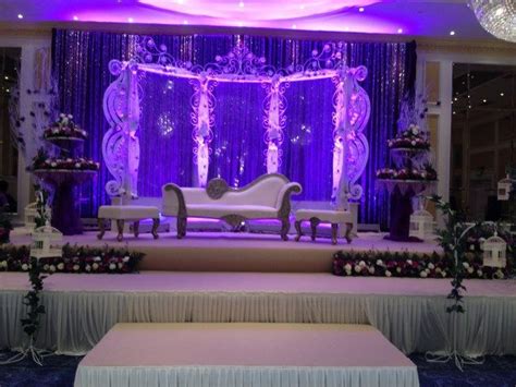 stage decoration with lighting | Wedding stage decorations, Wedding ...