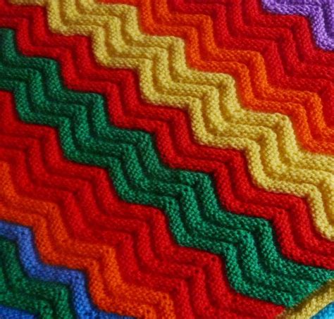 Rainbow Ripple Baby Blanket Afghan Throw Knitting Pattern - Etsy UK