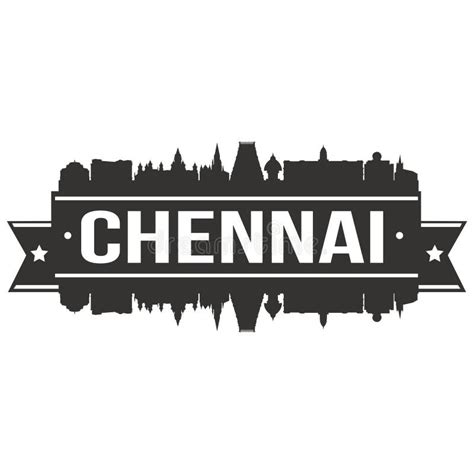 Chennai Silhouette Design City Vector Art Stock Vector - Illustration ...