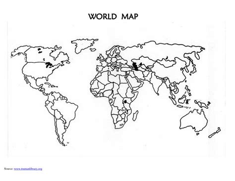 Printable+Blank+World+Map+Countries | World map printable, World map coloring page, Blank world map