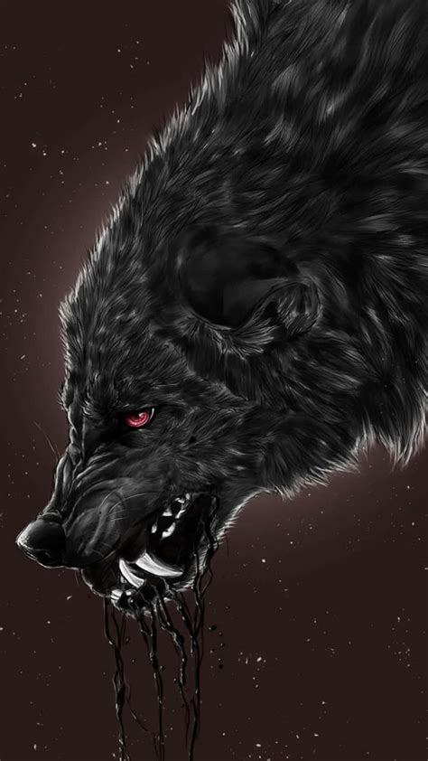 Red Eyed Wolf Wallpaper