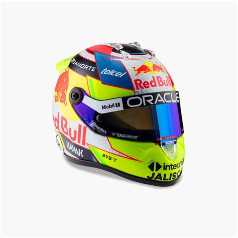 Oracle Red Bull Racing Shop: 1:2 Checo Perez Season 2023 Mini Helmet | only here at redbullshop.com