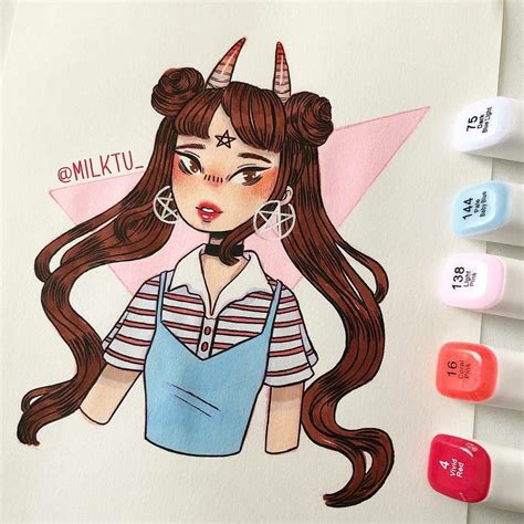 Anime Alcohol Marker Drawings - Kremi Png