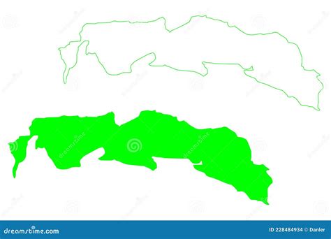 Seram Island Republic of Indonesia, Maluku Islands, South East Asia Map Vector Illustration ...