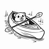Canoe Coloring Page PNG Transparent Images Free Download  Vector S sketch template