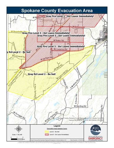 Gray Fire evacuation map 8/21 9 a.m. | | kxly.com