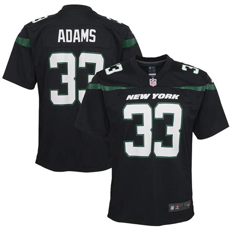 Youth New York Jets Jamal Adams Nike Stealth Black Player Game Jersey