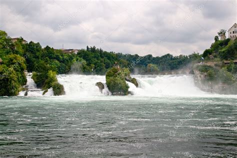 Close view of Rhine waterfall in Switzerland Stock Photo by ©peresanz ...