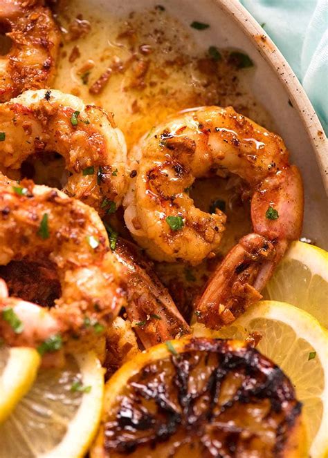 Crispy Grilled Shrimp (Prawns) with Lemon Garlic Butter | RecipeTin Eats