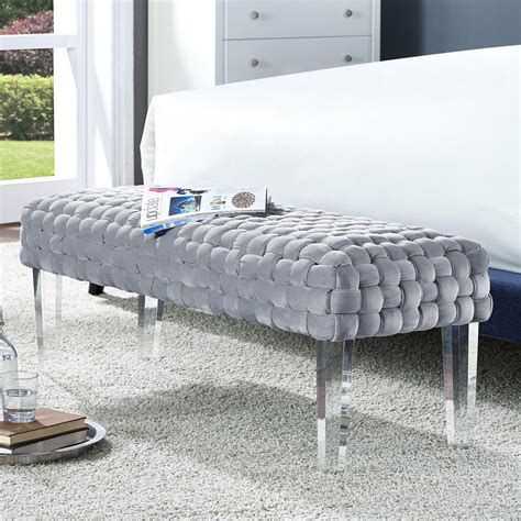 Mercer41 Weinstein Velvet Bedroom Bench & Reviews | Wayfair