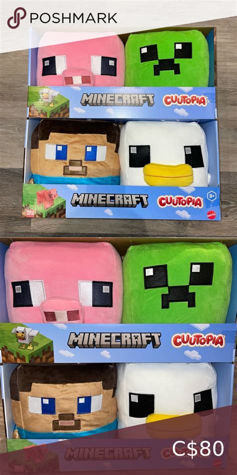 Minecraft Plushies | Cutopia | Set of 4 in 2023 | Plushies, Mattel ...